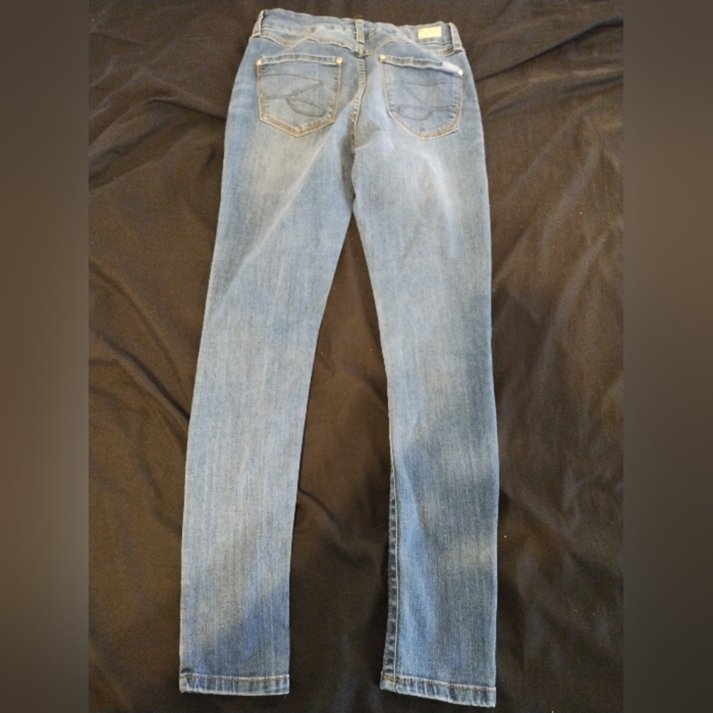 Seven High Rise Skinny Denim Jeans Size 4 Medium Wash 5 Pocket Zip Closure - Picture 4 of 4